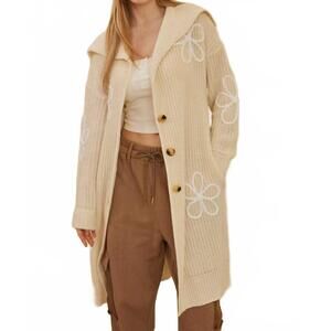 NEW PINCH hannah wide collared cardigan in cream